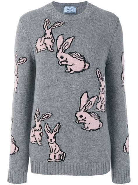 prada sweater with rabbits|prada cardigan sweater.